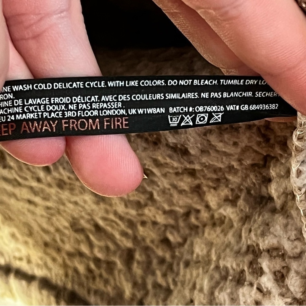 Urban Outfitters Out from Under tan thick fleece open front jacket size medium - Picture 4 of 8
